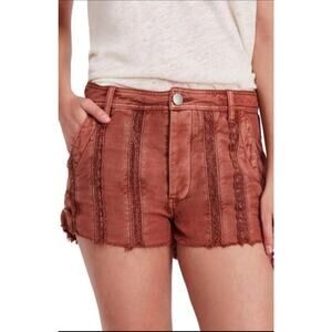 Free People Great Expectations Lace Cutout Shorts